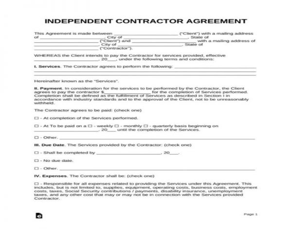 Independent Contractor Agreement-Order2