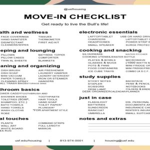 move in checklists