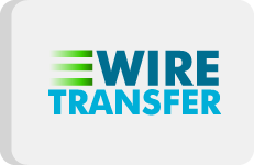 Wire-transfer | Rayness Analytica I Professional Services Marketplace Wire Transfer logo with green motion lines and blue text on a light gray background.